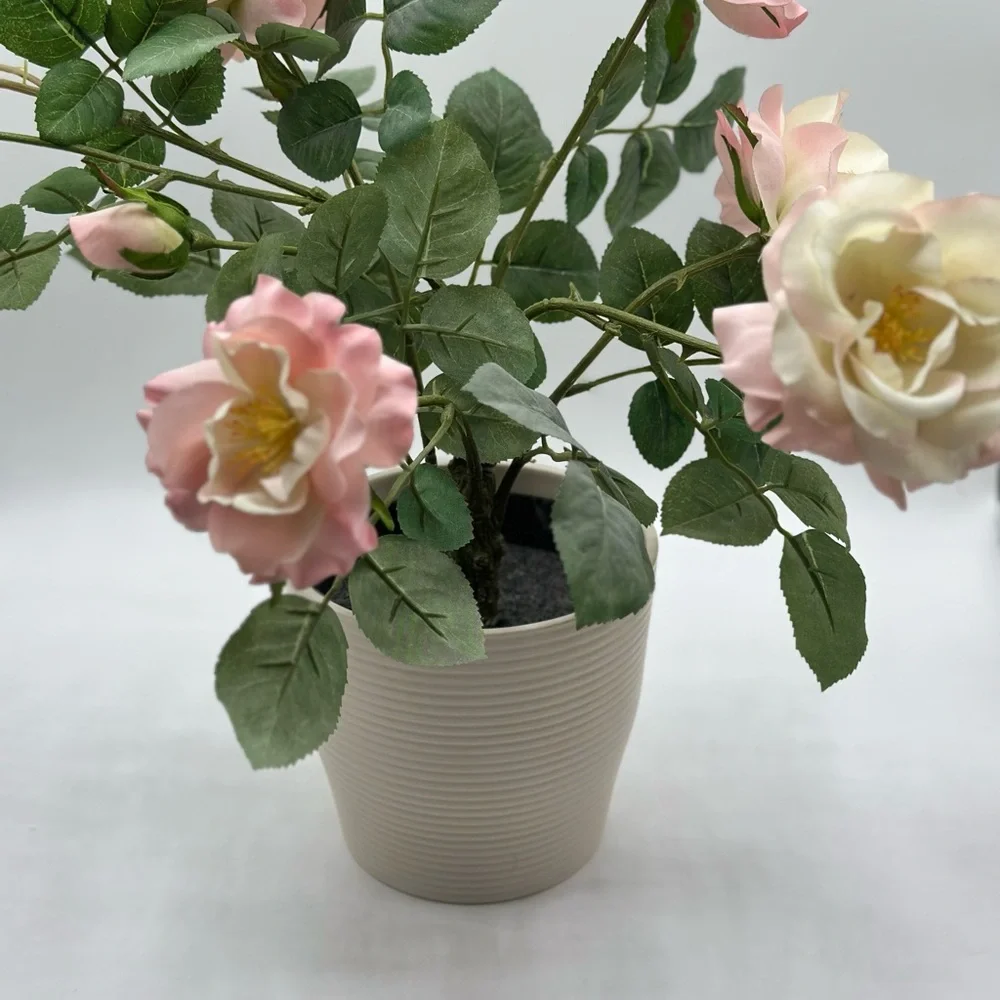 IKEA Pink and Cream Faux Rose Bouquet